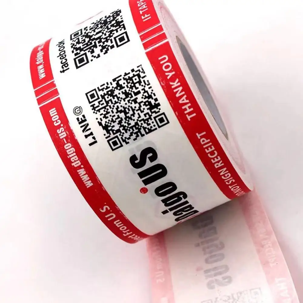 Custom Logo Printed white kraft Paper Packing Sticky sealing Tape