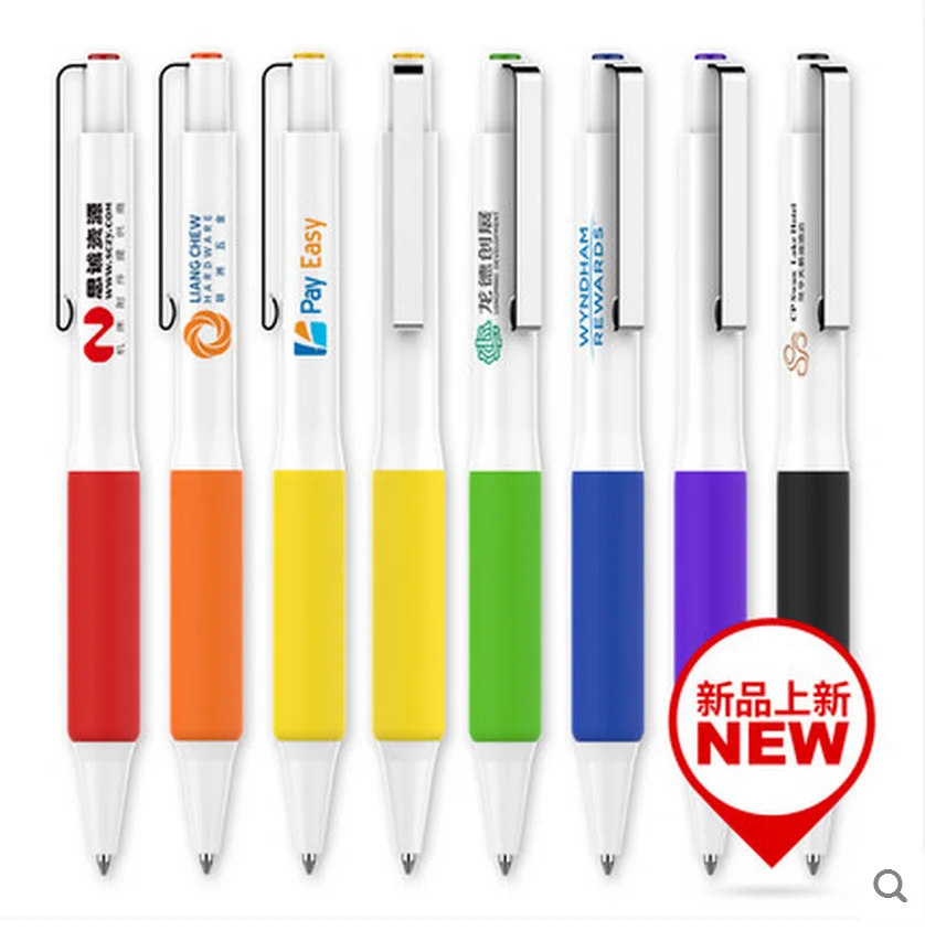 wholesales popular twist white blank ballpoint pen factory printed custom logo blue ink cheap ball pens