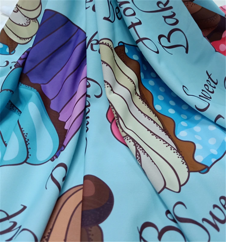 4 Way stretch digital print custom kids nylon spandex fabric swimwear