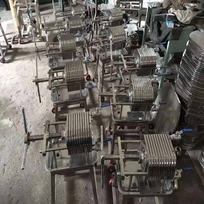 High Precision Screw Manual Olive filter press machine with feeding pump