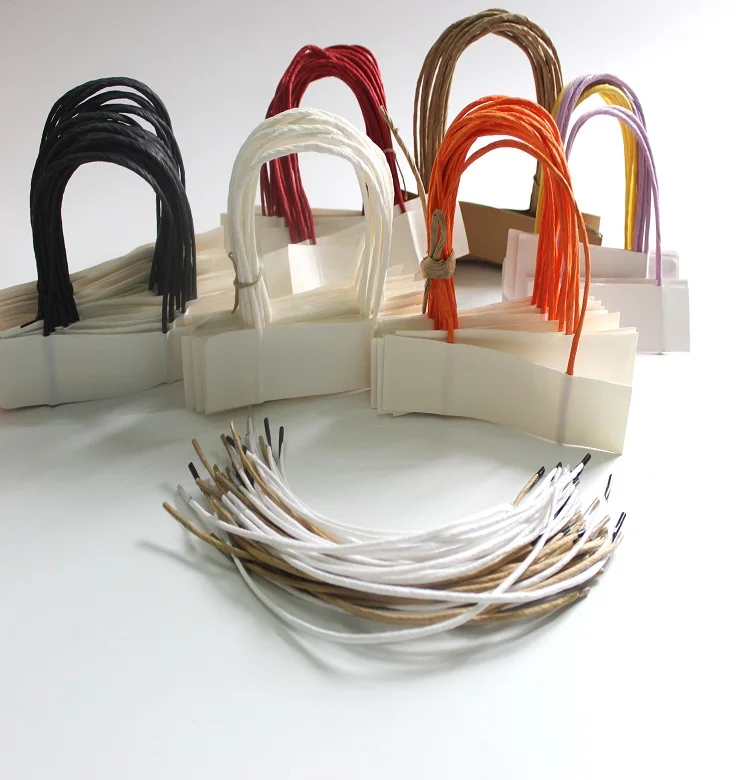 Скрученный бумажный мешок, веревочная ручка для сумки для покупок