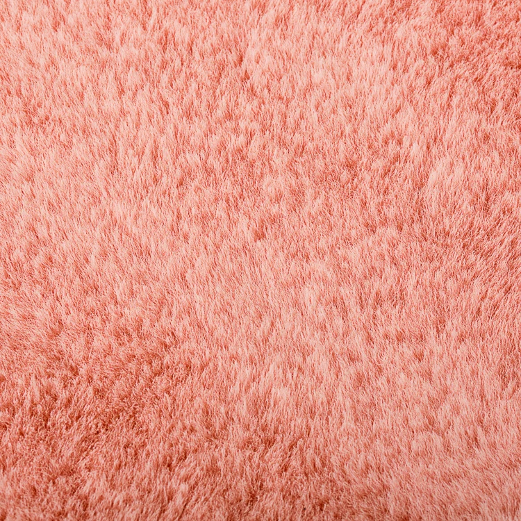 
Customized 100% polyester red rabbit faux fur fabric 