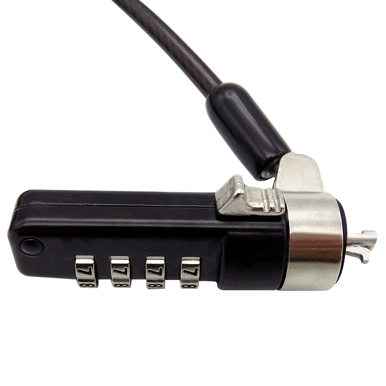 Factory Price Password Steel Coated Black Security Anti-Theft Laptop Cable Lock