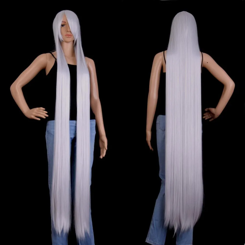 Синтетические очень длинные волосы Парики 150 см косплей парик