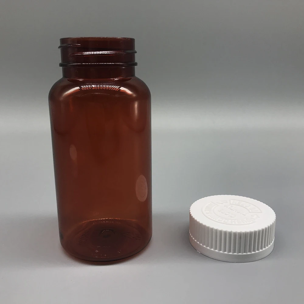 Label print Pharmaceutical 5oz 150ml pet plastic empty capsule bottle with child-proof cap