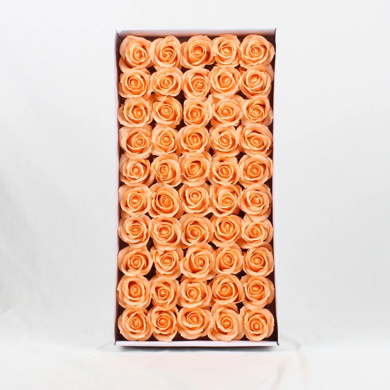 Artificial Flower 5-6cm Red Single PE Soap Rose Flower Head with Gift Box
