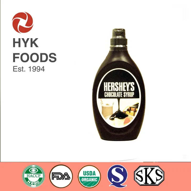 
popular high quality chocolate syrup with reasonable price for sweetener use and icecream topping/ sugar free chocolate syrup 