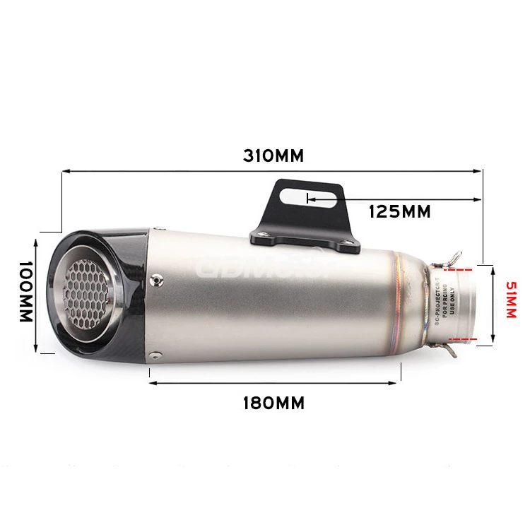 Custom Racing 600cc Motorcycle Exhaust