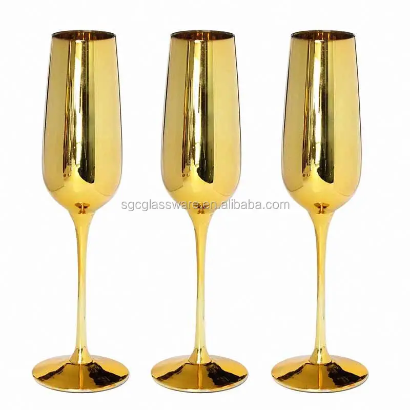 SXGC metallic silver champagne flute