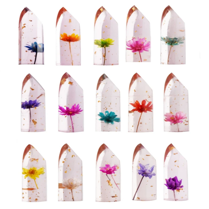 
2018 Make your own temperature change colour clear magic lipstick with flower change color 