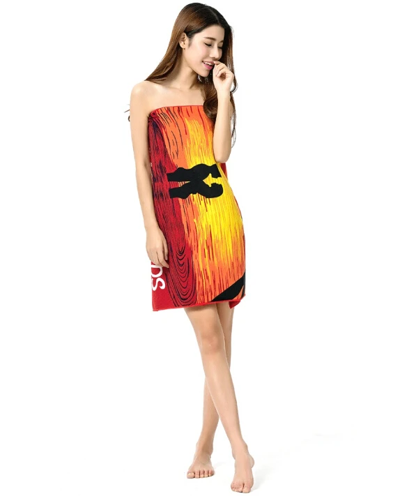 Vivid printed Hawaii style beach towel or bath towel with high quality and comfort