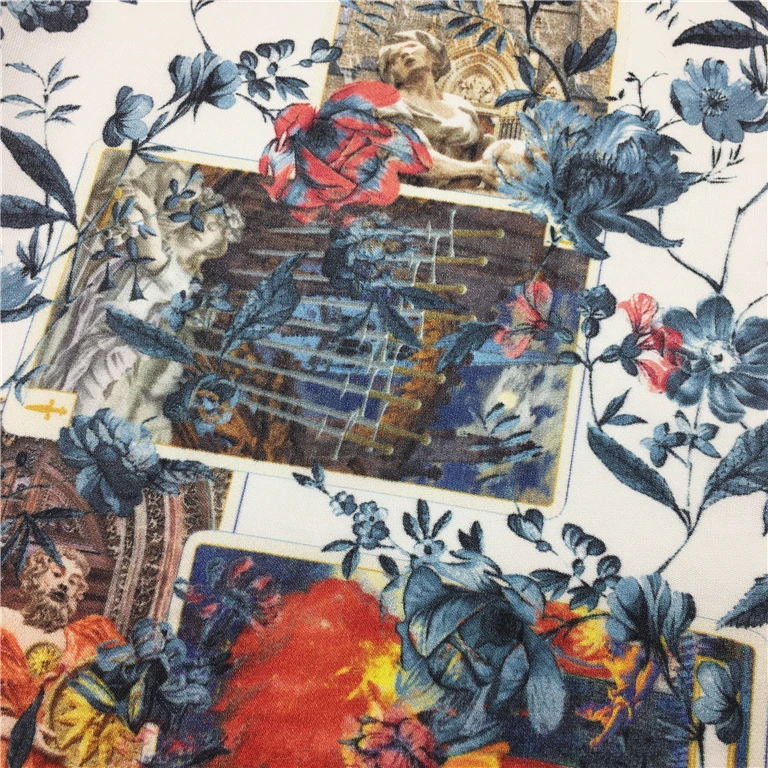 Latest design wholesale factory direct digital printing italian fabric silk