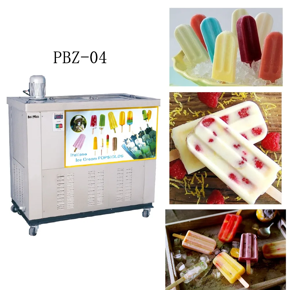 Профессиональная машина для поп-Stick бар мороженого на палочке поддон для фруктового мороженного делая машину с 4 комплекта формы PBZ-04
