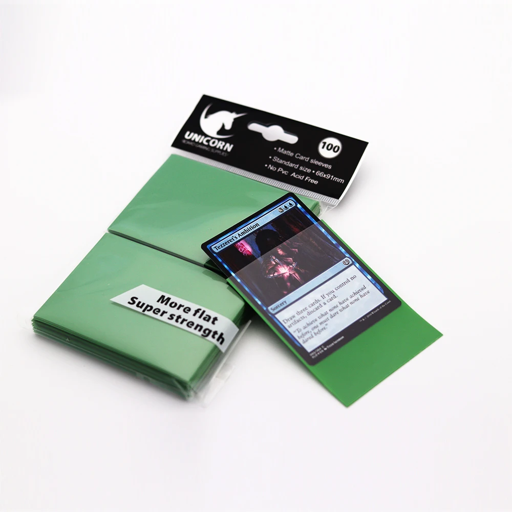 green card sleeves matte game card sleeves for yugioh MTG trading game card protection