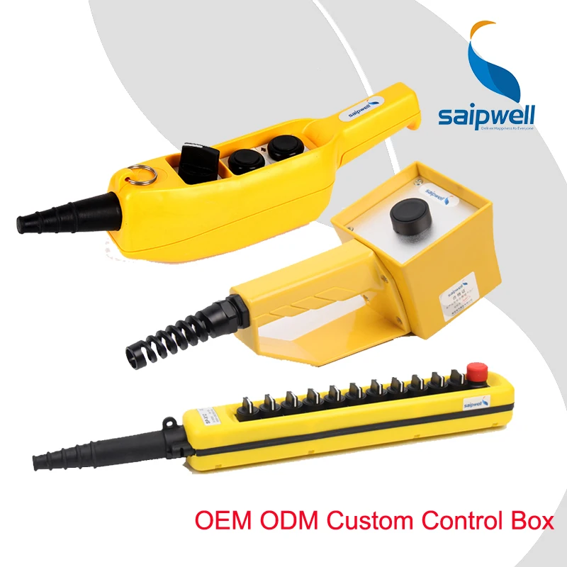 China Custom Electronic Enclosure Box IP65 Waterproof Custom Box with Push Button Saip Saipwell Handheld Electronic Enclosures