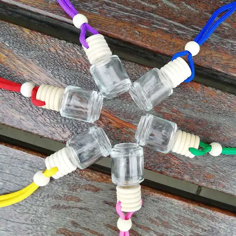 Подвесной диффузор эфирного масла, автомобильный стеклянный флакон для духов, ароматерапия, автомобильный освежитель воздуха 8-10 мл, парфюм