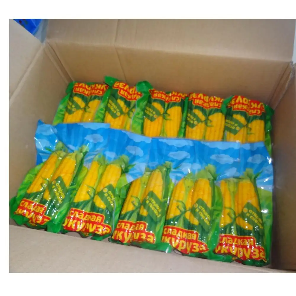 New Season High Quality Good Price Vacuum Pack Cooked Sweet Corn Cob in pouch