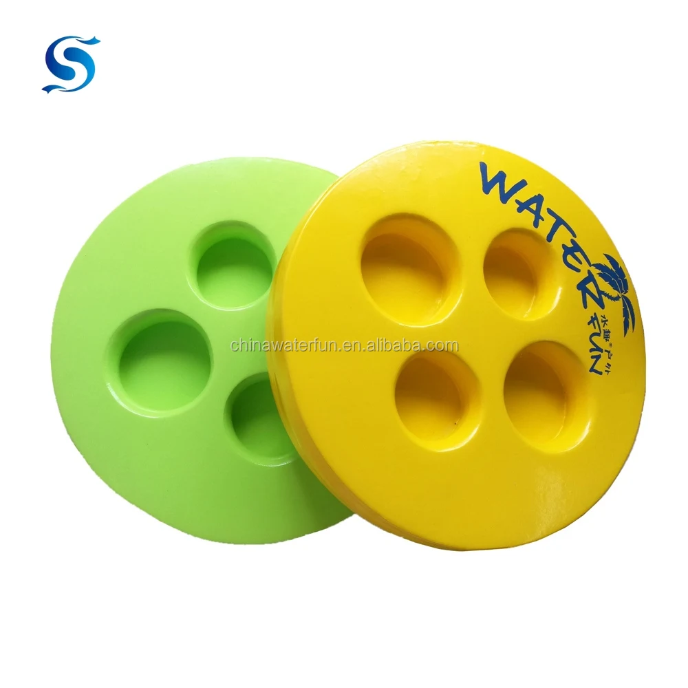 SH Waterfun Circle Soft Vinyl Coated Foam Cool Drinks Floating Pool Tray for All-ages Family Fun!