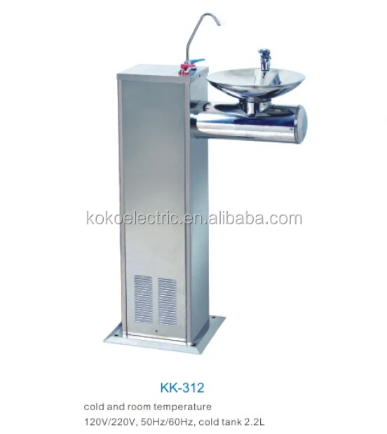 hot and cold water drinking fountain with purifier system