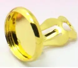 16mm Silver/Rose Gold/Antique Bronze Cameo Cabochon French Ear Clip Setting Blank Base DIY Earring Findings