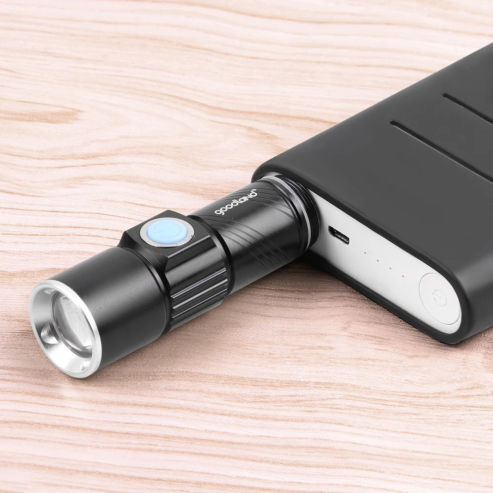 Mini USB LED Flashlight Rechargeable Built-in Battery Q5 Handy Powerful Flashlight 3-Modes Zoomable LED Torch Light Lanterna