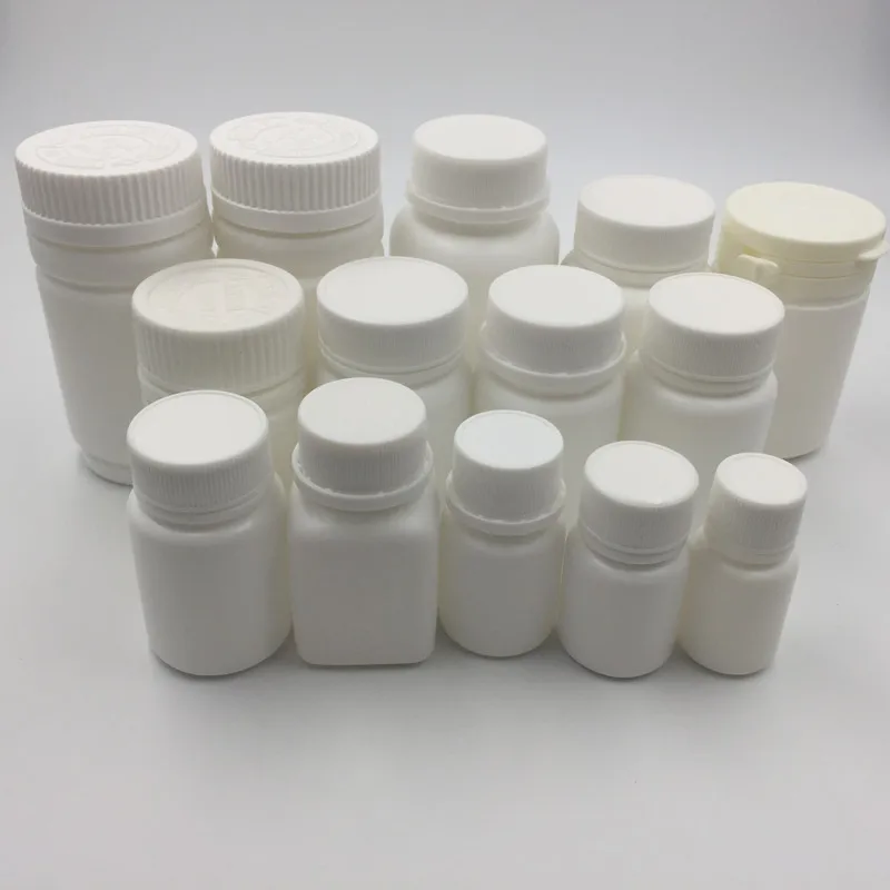 30ml HDPE Plastic pocket white square medicine bottle/container with tamper proof cap, pill bottle for medicine Pill Pharmacial