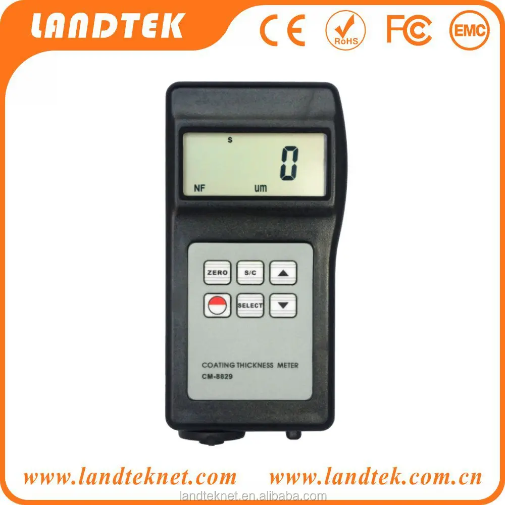 LANDTEK Digital Car Paint Coating Thickness Gauge CM8829FN Magnetic Induction/Eddy Current(F/NF)1250um