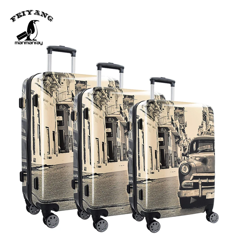 3PCS ABS TROLLEY LUGGAGE SET 3PCS ABS SUITCASE 3PCS TRAVEL CASE SET