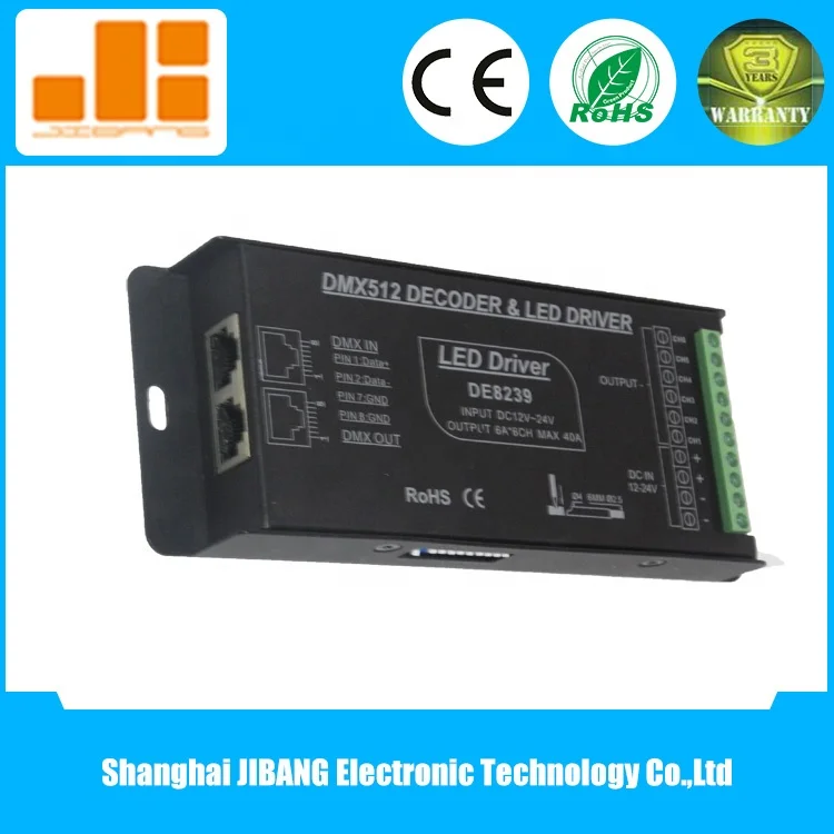 Стандартный контроллер DMX512 6-канальный DMX для RGB светодиодной ленты