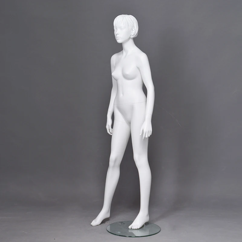 Clothes store display teenage fiberglass dummy full body sexy girl fashion children mannequin