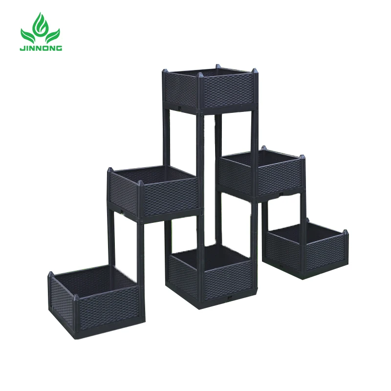 Roof terrace extra large planting tank coffee plastic planting box flower box vegetable garden planting pot