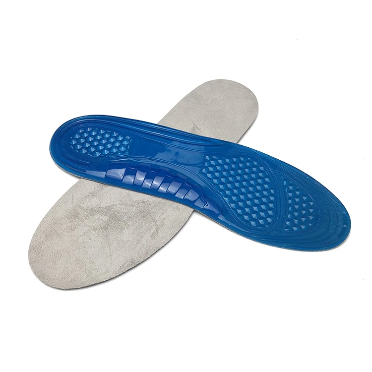 footwear unisex free cutting lines stretchy gel cushioning shock absorbing silicone insole for shoe