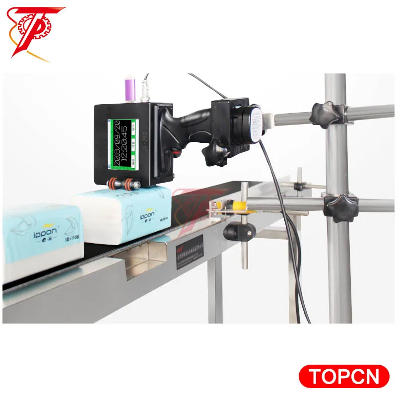 Automatic Ink jet spray pet bottle inkjet date coding machine with conveyor