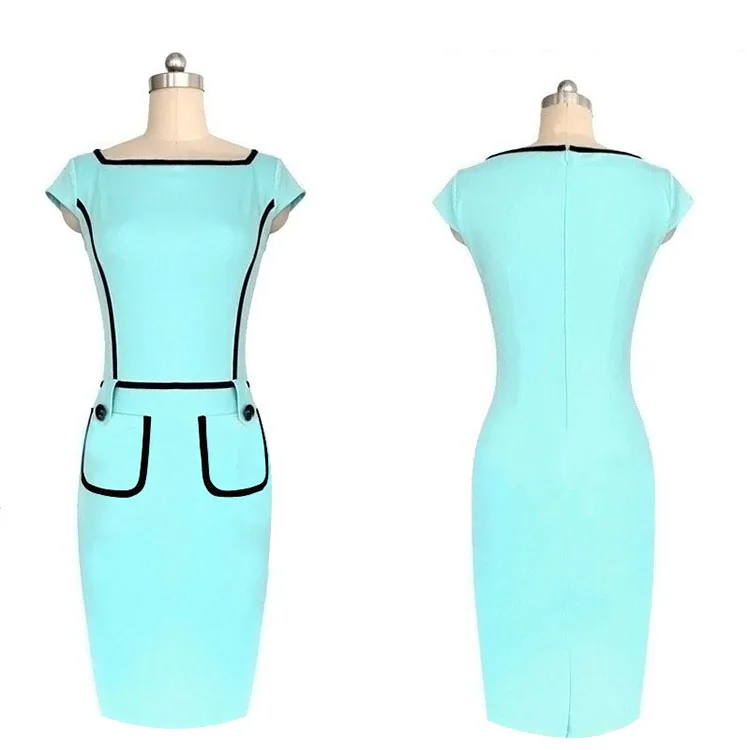 
Womens One Piece Bodycon Dress Pretty Office Wear 