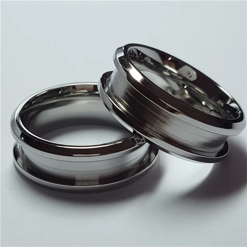 Cheap wholesale 1 channel 316L stainless steel blank ring for inlay 8MM