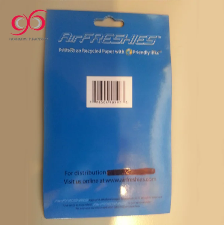 OEM manufacturer make funny hanging paper car vent clip air freshener organic unique scents