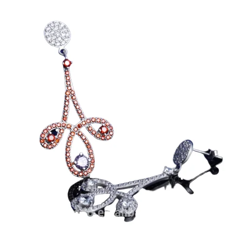 Арабские Свадебные украшения Оптовая Продажа Модные удлиненные серьги серебряные серьги 925 стерлингов