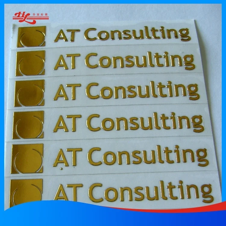 Logo Sticker Sticker Labels Custom Decorative Metal Trademark Embossed Metal Adhesive Sticker Scratch Off Custom Shapes Silver