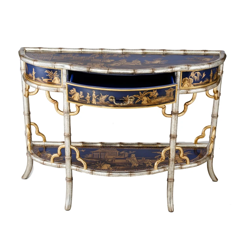 New idea China supplier unique design wood end tables antique home furnishings decor desk for living room console table