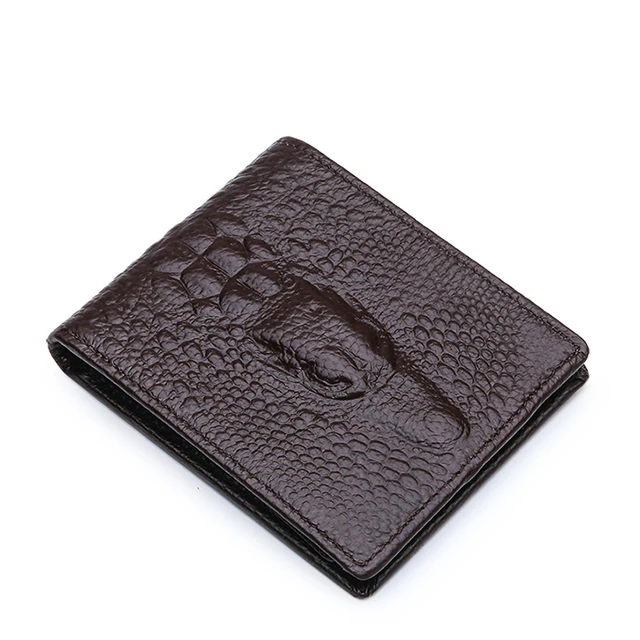 Кожаный кошелек, короткий кошелек, многофункциональная сумка Для водительских прав с крокодиловой головой, модная и повседневная сумка для карт