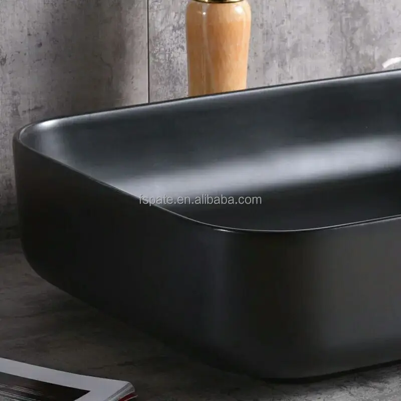 saniary ware artificial stone sink bathroom cement basin black concrete toilet basin