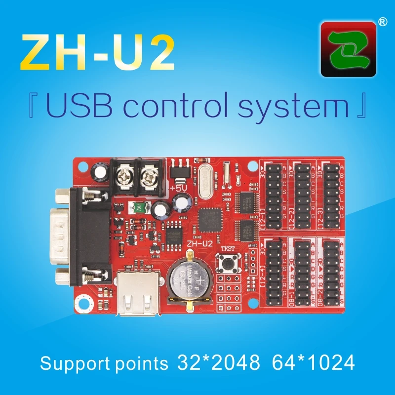 ZH-U2 USB Port WIFI+U Disk Led Display Controller Cards Led Module Controller