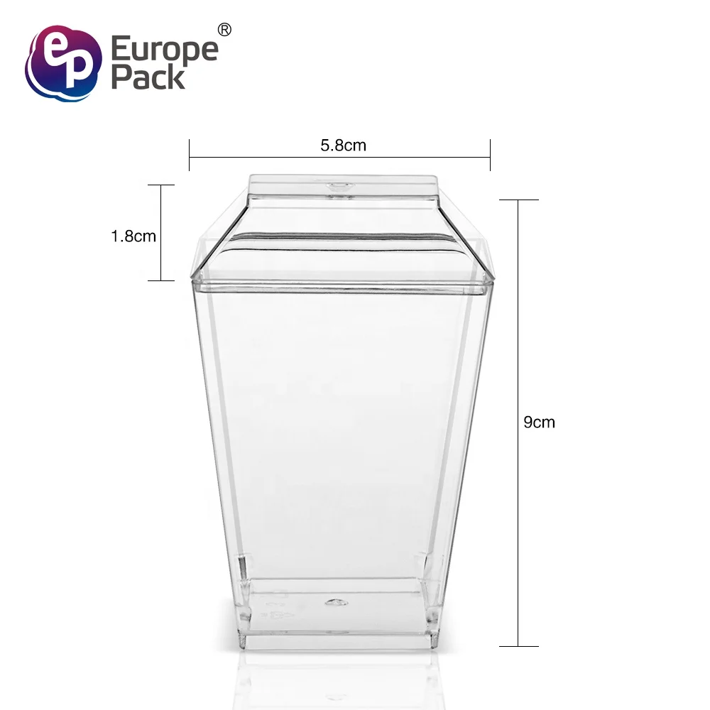 Food grade PS material funny mini plastic cup with lid