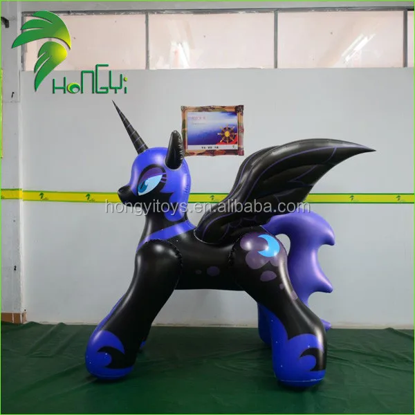 Jumping Inflatable Strong Horse, Guangzhou Custom PVC1.0mm Animal Toys, Inflatable Nightmare Moon Cartoon Horse