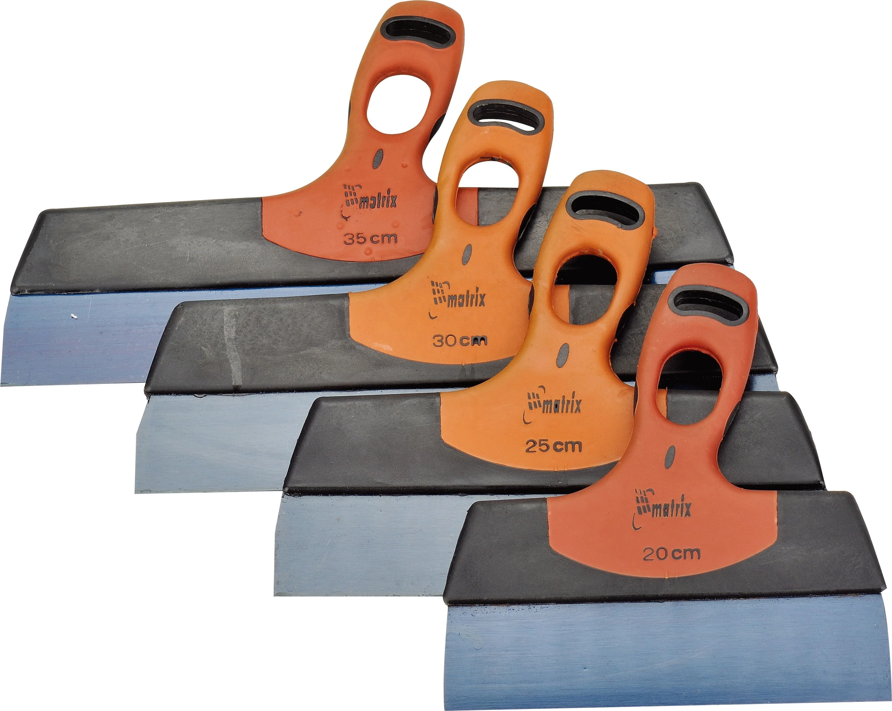 Superior Quality Putty Knife with Long Red Plastic Handle