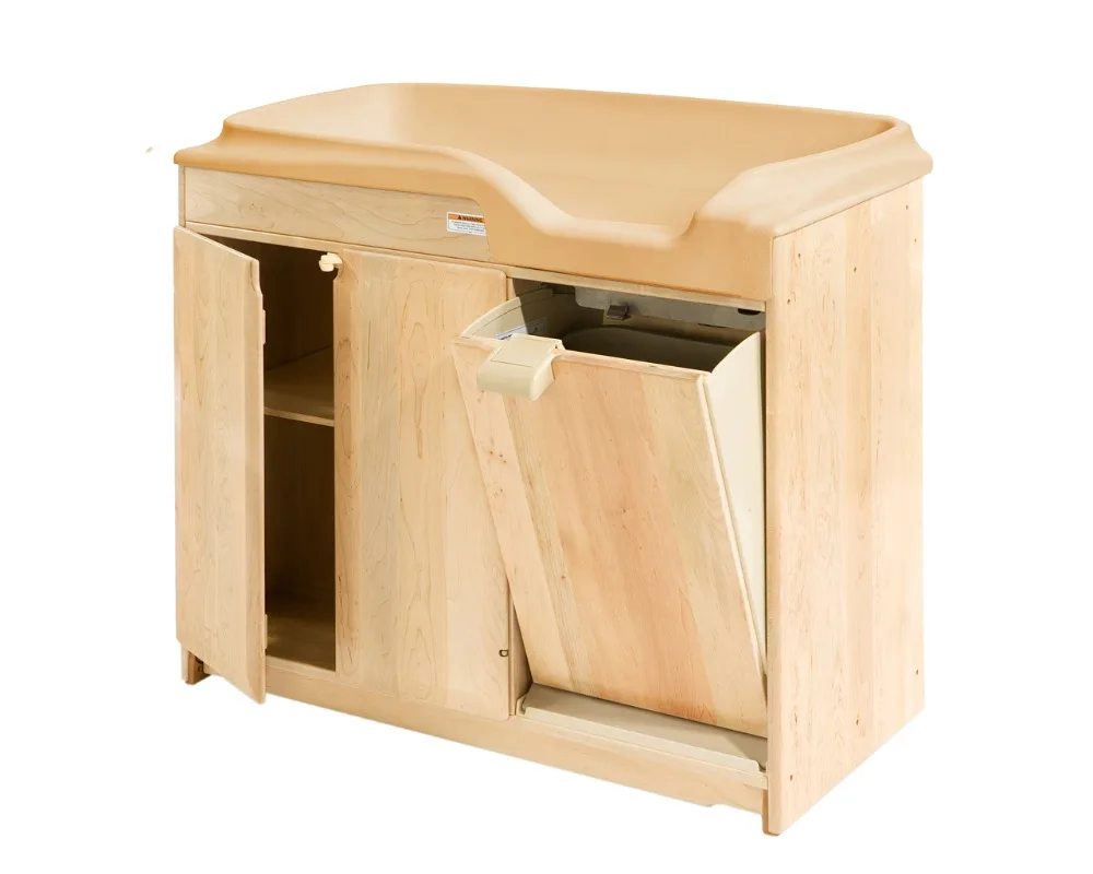 
Montessori material adult baby furniture wooden folding baby changing table with bath 