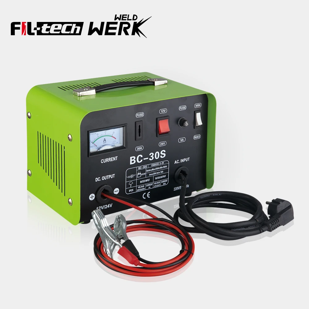 Hot sale best price electric cargador de baterias rohs 220v portable car lead acid battery charger 12v 24v