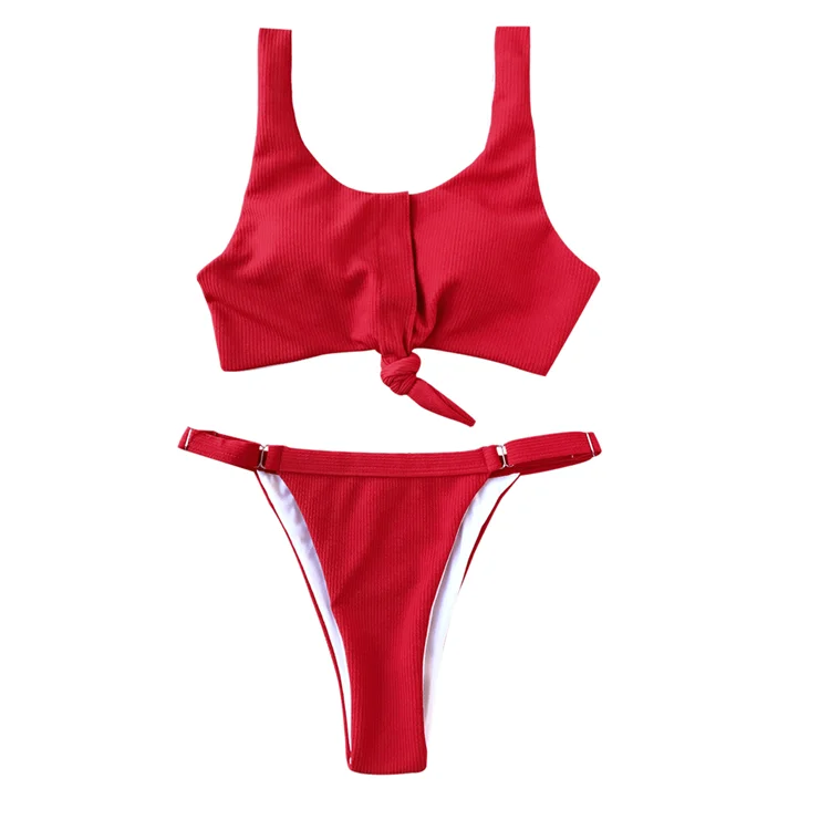 Cikini  2021 design beachwear fasten front knot  tie knot bikini