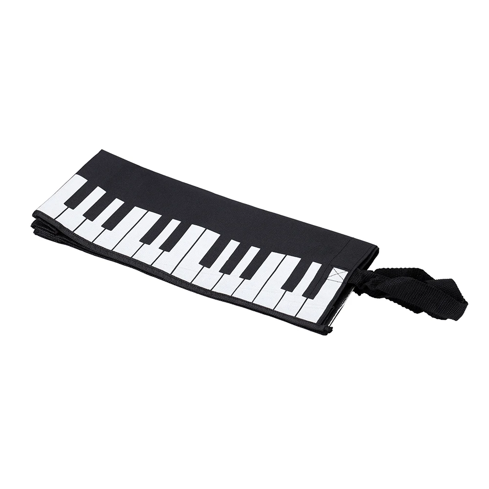 Fashion Piano Keys Design Music Handbag, Cute Tote Shopping Bag, Canvas bag with pp webbing handle