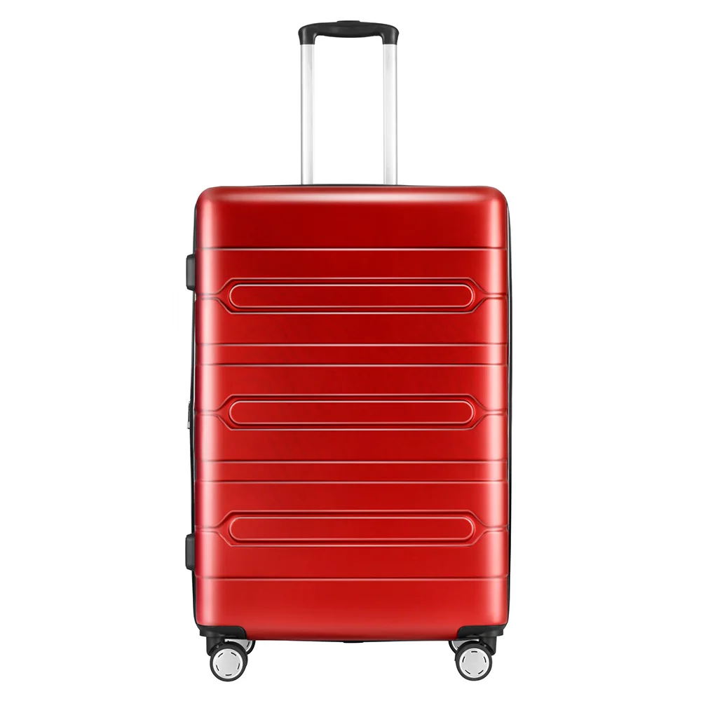 Elegant Red Women's Expandable Suitcase Set with TSA Lock